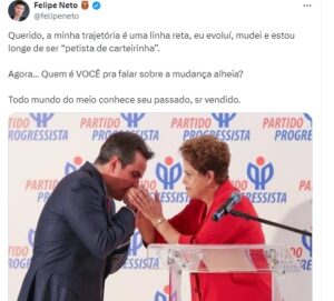 Felipe Neto lembrou passado de Ciro Nogueira