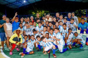 Inauguração da quadra esportiva Romildo Alves no bairro Renascença I