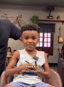 Saulo, o pequeno Vini Jr.