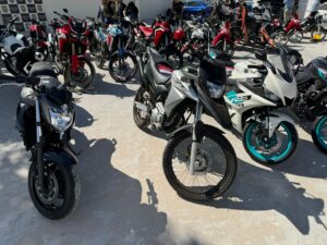 Motos apreendidas durante a operação Rolezinho