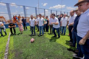 Inauguração da praça em Nazária