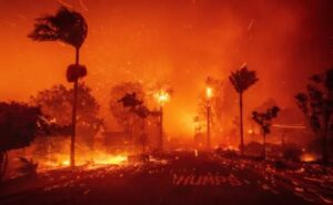 Focos de incêndio em Los Angeles, nos Estados Unidos
