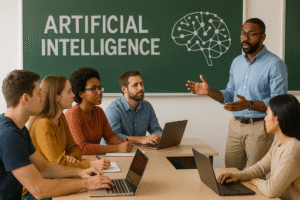 Ilustração feita no ChatGPT - Turma de Inteligência Artificial