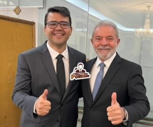 Secretário Chico Lucas e presidente em imagem criada por IA