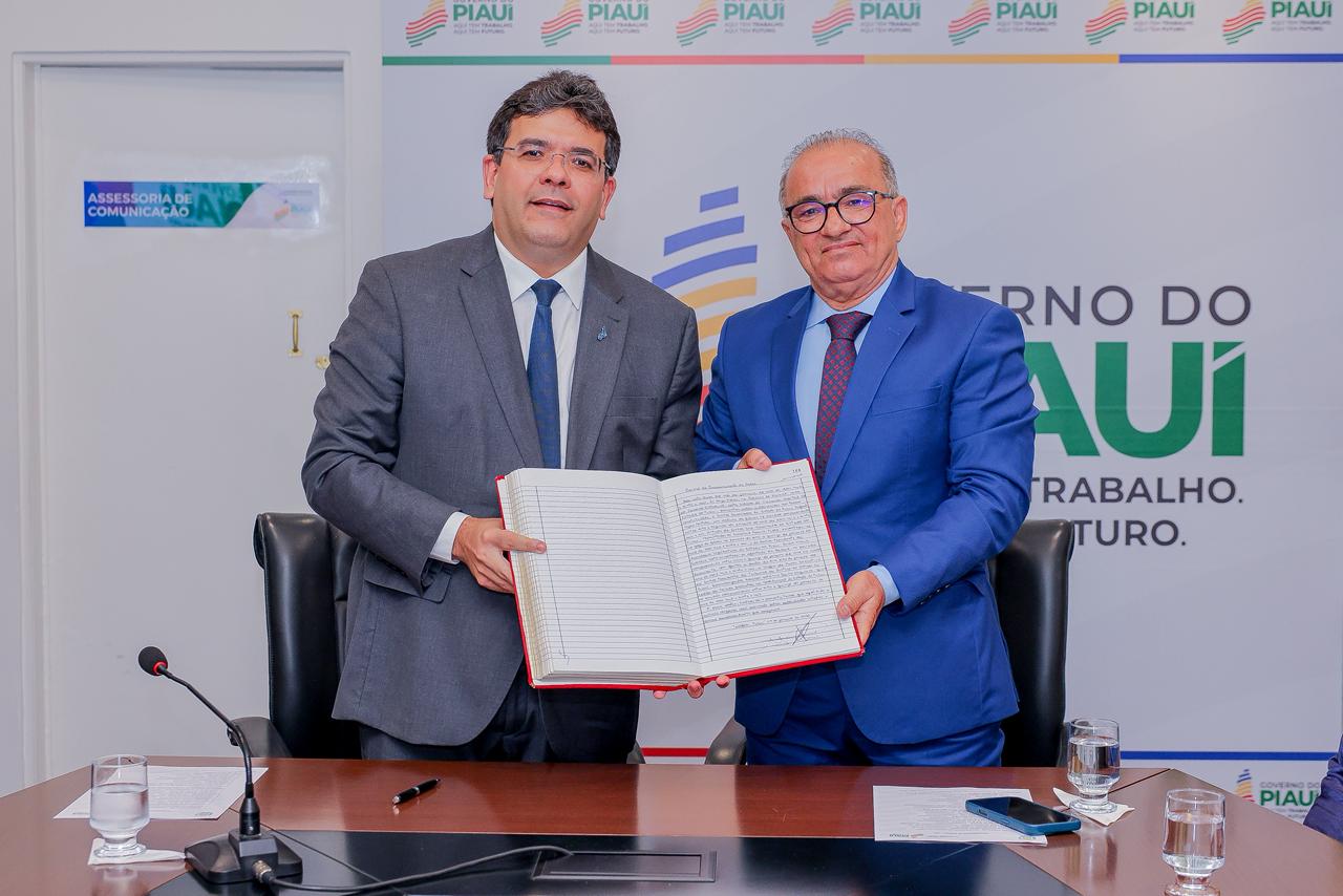 Governador Rafael Fonteles e o desembargador Aderson Nogueira