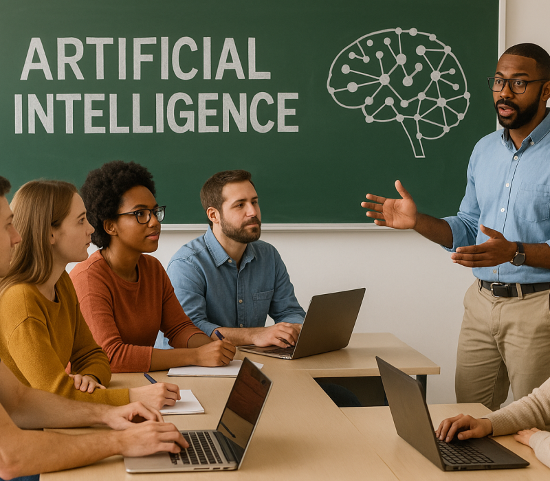 Ilustração feita no ChatGPT - Turma de Inteligência Artificial