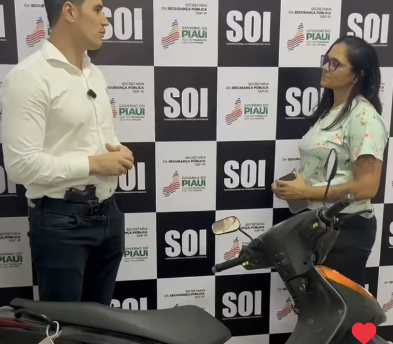 Moto recuperada na Operação Rastreados e devolvida à dona no Piauí