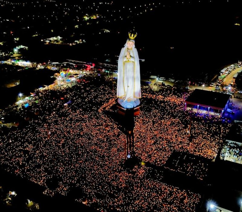 Estátua de Nossa Senhora de Fátima em Crato, no Estado do Ceará