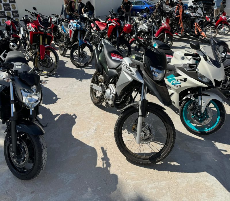 Motos apreendidas durante a operação Rolezinho