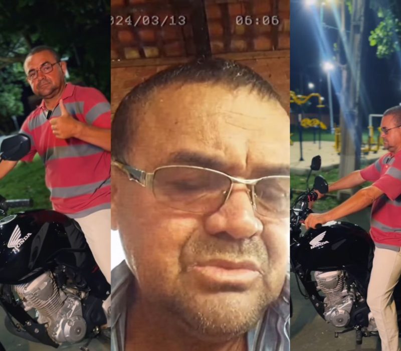 Seu José Ribamar de motoca nova =)