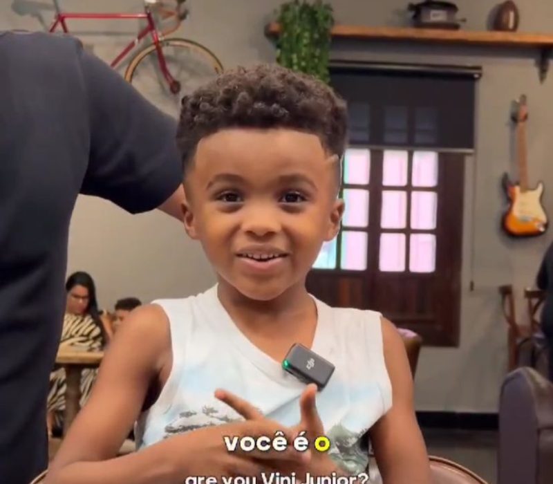 Saulo, o pequeno Vini Jr.